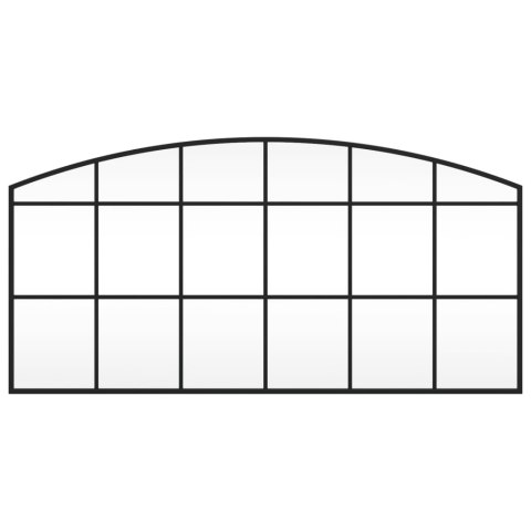 LUSTRO ŚCIENNE CZARNE 100X50CM ZAKOŃCZONE ŁUKIEM ŻELAZO