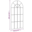 LUSTRO ŚCIENNE CZARNE 50X100CM ZAKOŃCZONE ŁUKIEM ŻELAZO