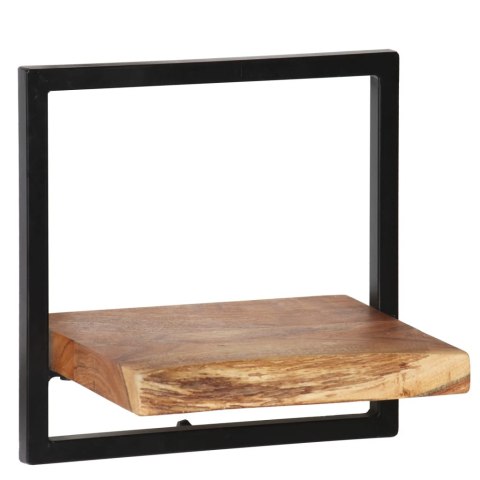 ZESTAW PÓŁEK ŚCIENNYCH 5SZT DREWNO AKACJOWE I STAL