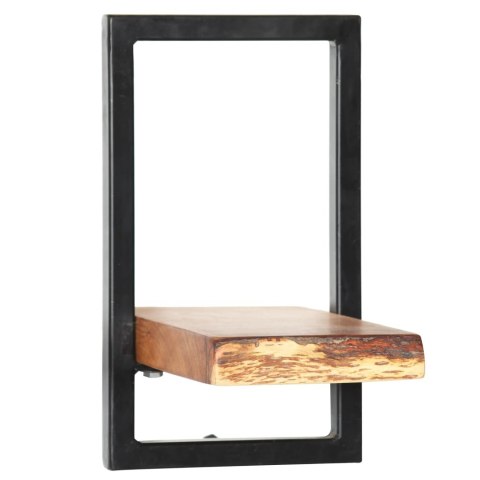 ZESTAW PÓŁEK ŚCIENNYCH 5SZT DREWNO AKACJOWE I STAL