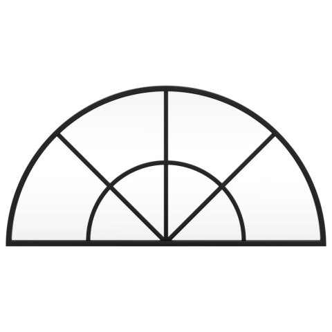 LUSTRO ŚCIENNE CZARNE 60X30CM ZAKOŃCZONE ŁUKIEM ŻELAZO