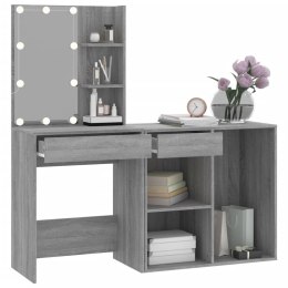 TOALETKA Z OŚWIETLENIEM LED I SZAFKĄ SZARY DĄB SONOMA