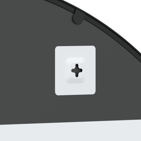 LUSTRO ŚCIENNE CZARNE 100X50CM ZAKOŃCZONE ŁUKIEM ŻELAZO