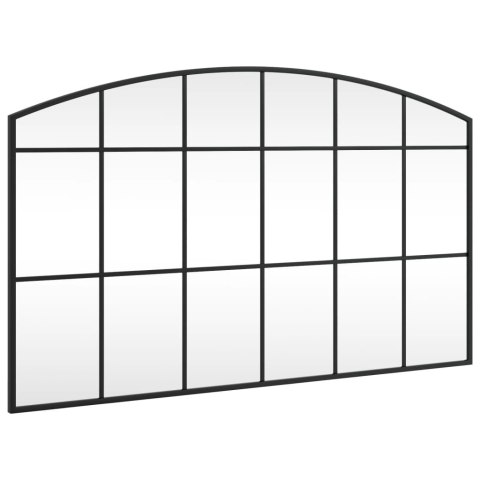 LUSTRO ŚCIENNE CZARNE 100X60CM ZAKOŃCZONE ŁUKIEM ŻELAZO