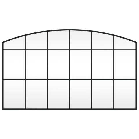 LUSTRO ŚCIENNE CZARNE 100X60CM ZAKOŃCZONE ŁUKIEM ŻELAZO