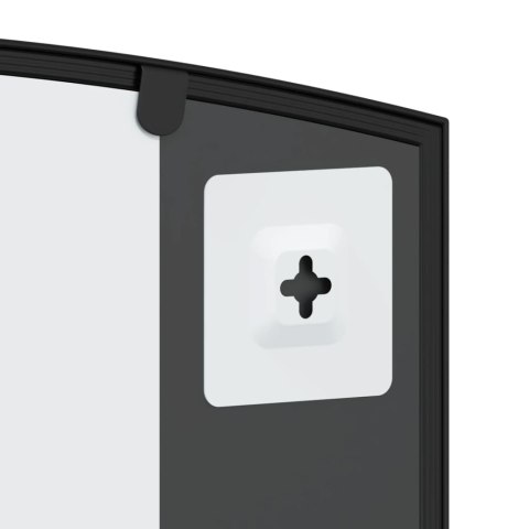 LUSTRO ŚCIENNE CZARNE 100X60CM ZAKOŃCZONE ŁUKIEM ŻELAZO