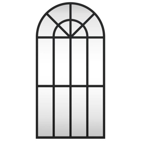 LUSTRO ŚCIENNE CZARNE 30X60CM ZAKOŃCZONE ŁUKIEM ŻELAZO