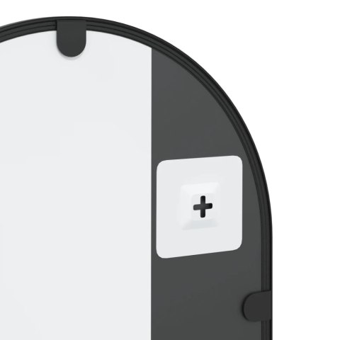 LUSTRO ŚCIENNE CZARNE 30X60CM ZAKOŃCZONE ŁUKIEM ŻELAZO