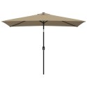 PARASOL OGRODOWY NA METALOWYM SŁUPKU 300X 200CM KOLOR TAUPE