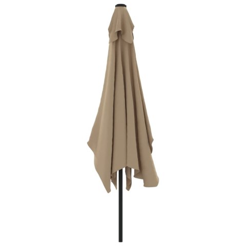 PARASOL OGRODOWY NA METALOWYM SŁUPKU 300X 200CM KOLOR TAUPE