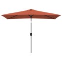 PARASOL OGRODOWY NA METALOWYM SŁUPKU 300X 200CM TERAKOTOWY