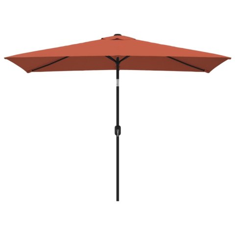 PARASOL OGRODOWY NA METALOWYM SŁUPKU 300X 200CM TERAKOTOWY
