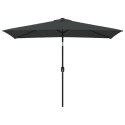 PARASOL OGRODOWY NA METALOWYM SŁUPKU 300X 200CM ANTRACYTOWY