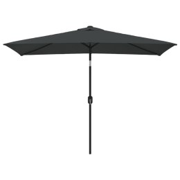 PARASOL OGRODOWY NA METALOWYM SŁUPKU 300X 200CM ANTRACYTOWY