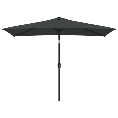 PARASOL OGRODOWY NA METALOWYM SŁUPKU 300X 200CM ANTRACYTOWY