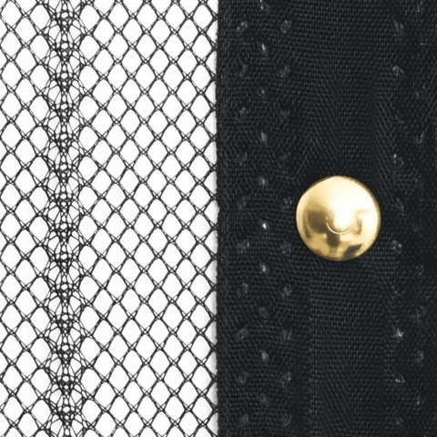 MOSKITIERA NA DRZWI Z MAGNESAMI 2 SZT. CZARNA 220X100CM