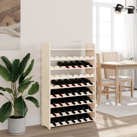 STOJAK NA WINO Z GÓRNĄ PÓŁKĄ 72,5X25X111,5CM DREWNO SOSNOWE