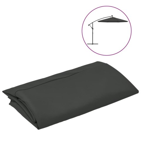 ZAMIENNE POKRYCIE PARASOLA OGRODOWEGO 8 ŻEBER 350CM ANTRACYTOWE