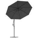 ZAMIENNE POKRYCIE PARASOLA OGRODOWEGO 8 ŻEBER 350CM ANTRACYTOWE