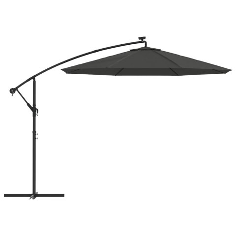 ZAMIENNE POKRYCIE PARASOLA OGRODOWEGO 8 ŻEBER 350CM ANTRACYTOWE