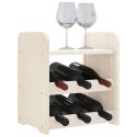 STOJAK NA WINO Z GÓRNĄ PÓŁKĄ 33X25X37CM LITE DREWNO SOSNOWE