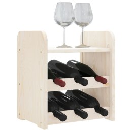 STOJAK NA WINO Z GÓRNĄ PÓŁKĄ 33X25X37CM LITE DREWNO SOSNOWE