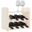STOJAK NA WINO Z GÓRNĄ PÓŁKĄ 43X25X37CM LITE DREWNO SOSNOWE