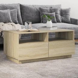 STOLIK KAWOWY Z OŚWIETLENIEM LED DĄB SONOMA 90X49X40CM