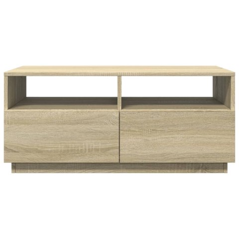 STOLIK KAWOWY Z OŚWIETLENIEM LED DĄB SONOMA 90X49X40CM