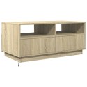 STOLIK KAWOWY Z OŚWIETLENIEM LED DĄB SONOMA 90X49X40CM