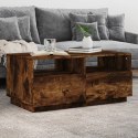 STOLIK KAWOWY Z OŚWIETLENIEM LED PRZYDYMIONY DĄB 90X49X40CM