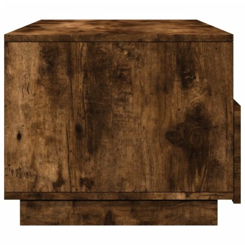 STOLIK KAWOWY Z OŚWIETLENIEM LED PRZYDYMIONY DĄB 90X49X40CM