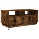 STOLIK KAWOWY Z OŚWIETLENIEM LED PRZYDYMIONY DĄB 90X49X40CM