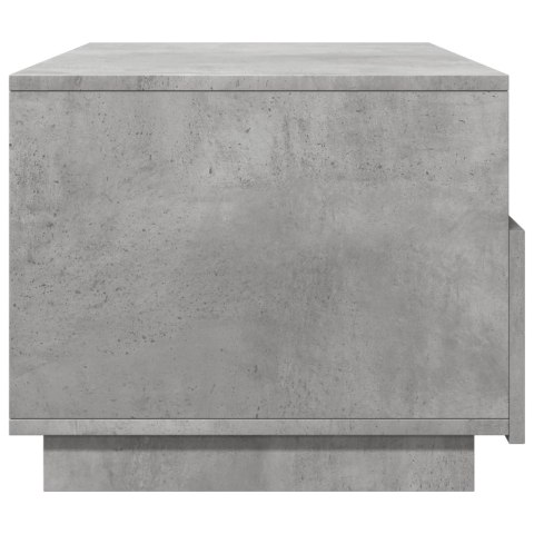 STOLIK KAWOWY Z OŚWIETLENIEM LED SZAROŚĆ BETONU 90X49X40CM