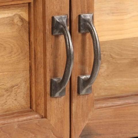 SZAFKA TV DREWNO TEKOWE Z RECYKLINGU I STAL 120X30X40CM