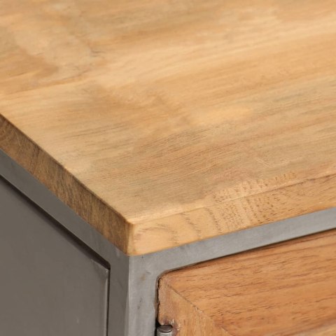 SZAFKA TV DREWNO TEKOWE Z RECYKLINGU I STAL 120X30X40CM