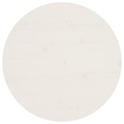 BLAT STOŁU BIAŁY Ø60X2,5CM LITE DREWNO SOSNOWE