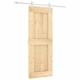 DRZWI PRZESUWNE Z OSPRZĘTEM 80X210CM LITE DREWNO SOSNOWE