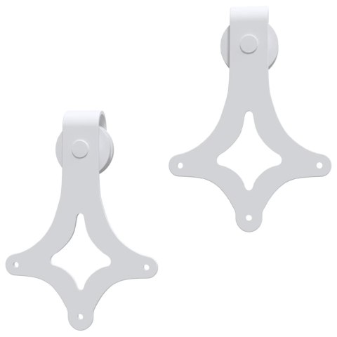 SYSTEM DO MONTAŻU DRZWI PRZESUWNYCH 200CM STALOWY BIAŁY