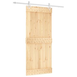 DRZWI PRZESUWNE Z OSPRZĘTEM 90X210CM LITE DREWNO SOSNOWE