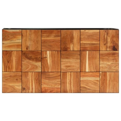 STOLIK KAWOWY Z DREWNA AKACJOWEGO I STALI 110X40X60CM