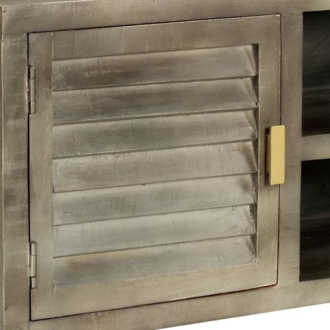 SZAFKA POD TELEWIZOR DREWNO MANGO SZARO-MOSIĘŻNA 110X30X48CM