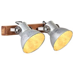 INDUSTRIALNA LAMPA ŚCIENNA SREBRNA 45X25CM E27