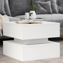 STOLIK KAWOWY Z OŚWIETLENIEM LED BIAŁY 50X50X40CM