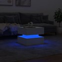 STOLIK KAWOWY Z OŚWIETLENIEM LED BIAŁY 50X50X40CM