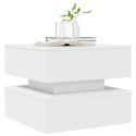 STOLIK KAWOWY Z OŚWIETLENIEM LED BIAŁY 50X50X40CM