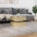 STOLIK KAWOWY Z PODŚWIETLENIEM LED DĄB SONOMA 50X50X40CM