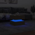 STOLIK KAWOWY Z PODŚWIETLENIEM LED DĄB SONOMA 50X50X40CM