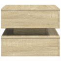 STOLIK KAWOWY Z PODŚWIETLENIEM LED DĄB SONOMA 50X50X40CM