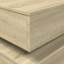 STOLIK KAWOWY Z PODŚWIETLENIEM LED DĄB SONOMA 50X50X40CM